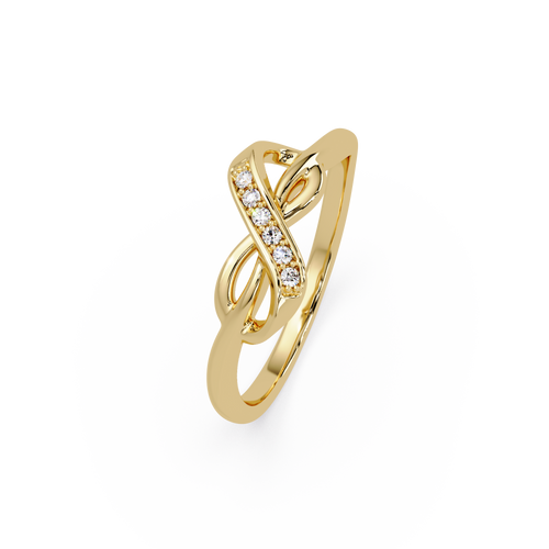 Elegant Diamond Infinity Wave Ring