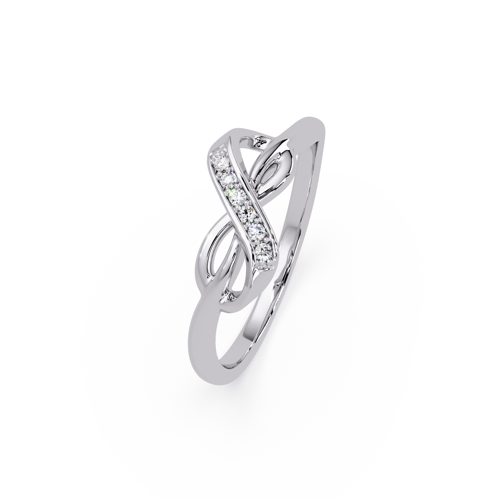 Elegant Diamond Infinity Wave Ring