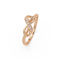 Elegant Diamond Infinity Wave Ring