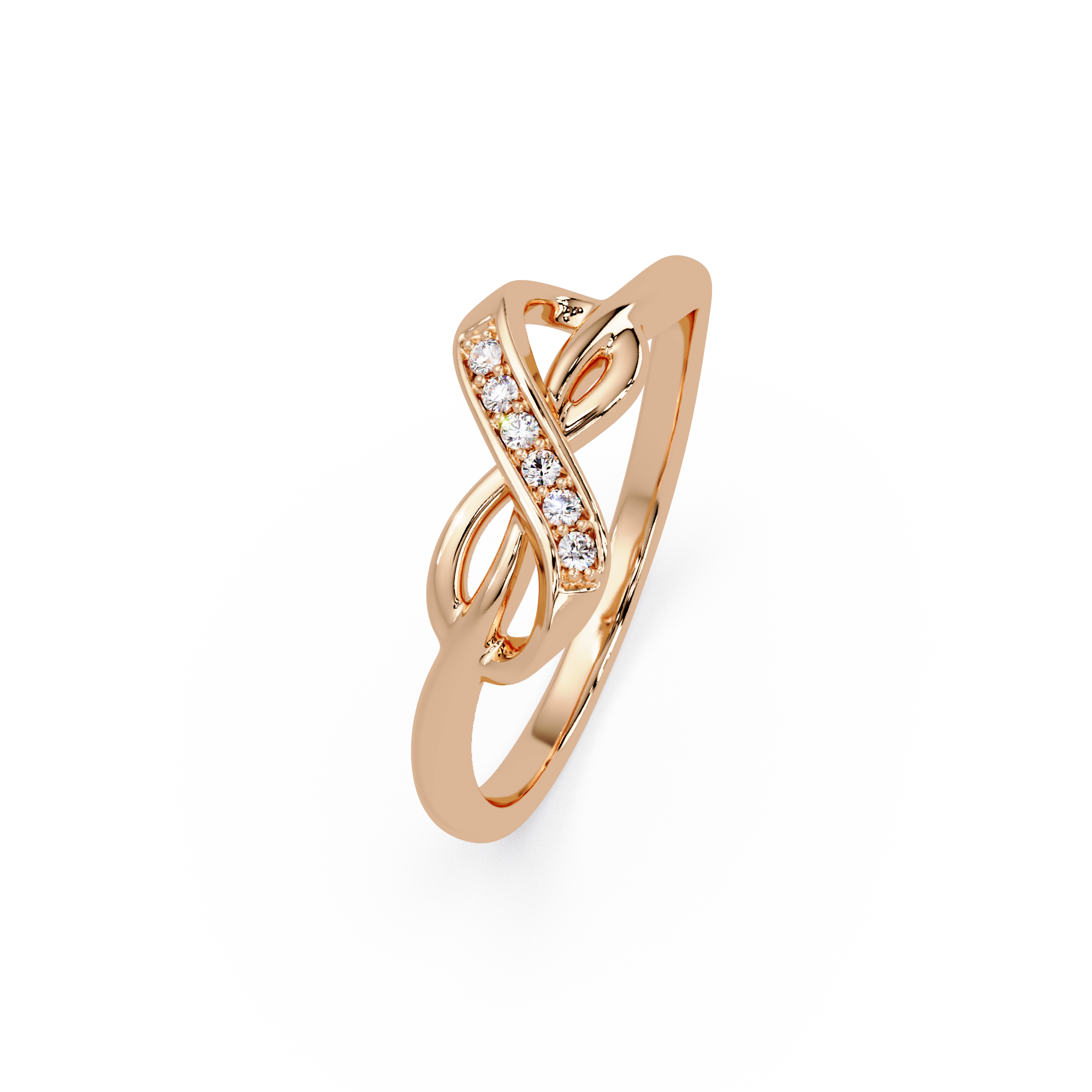 Elegant Diamond Infinity Wave Ring