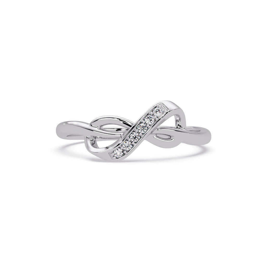 Elegant Diamond Infinity Wave Ring