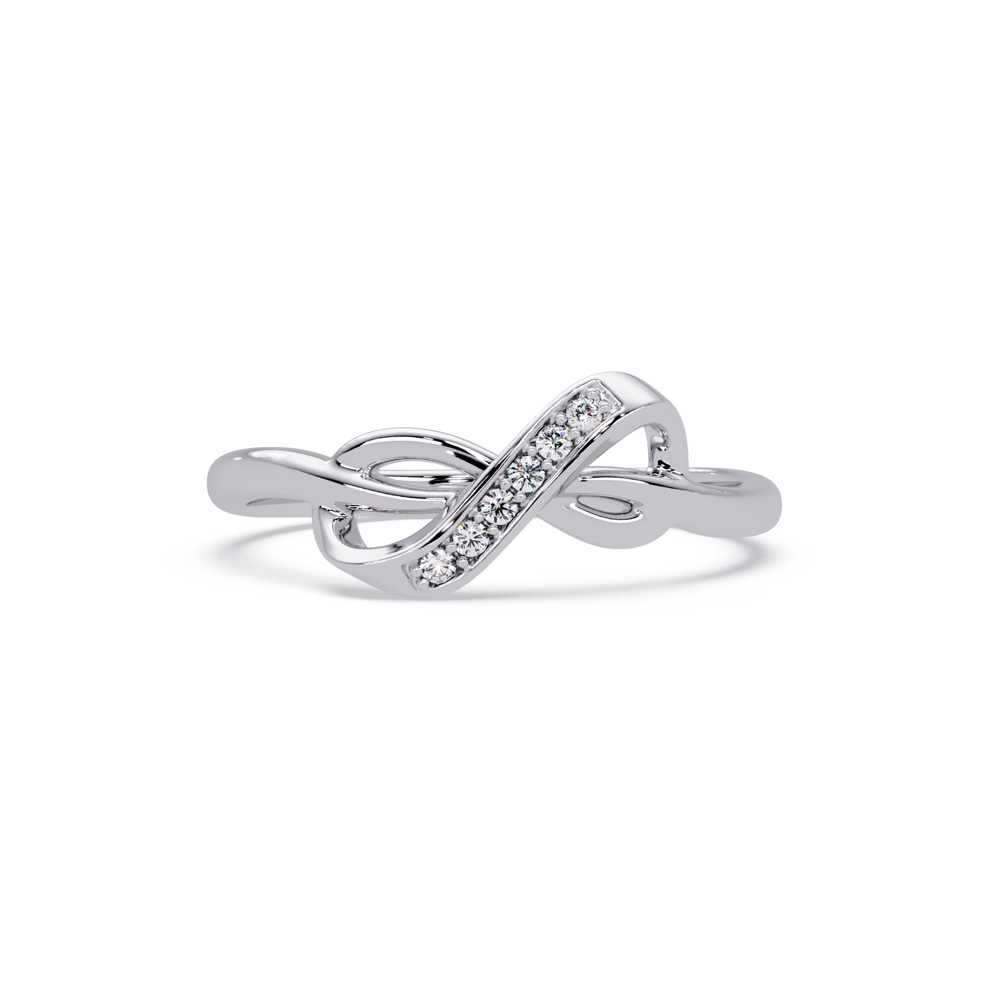 Elegant Diamond Infinity Wave Ring