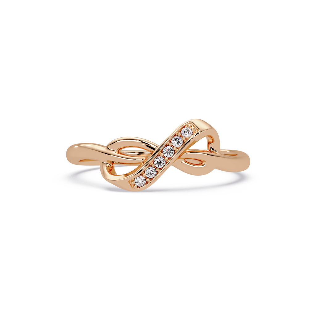 Elegant Diamond Infinity Wave Ring