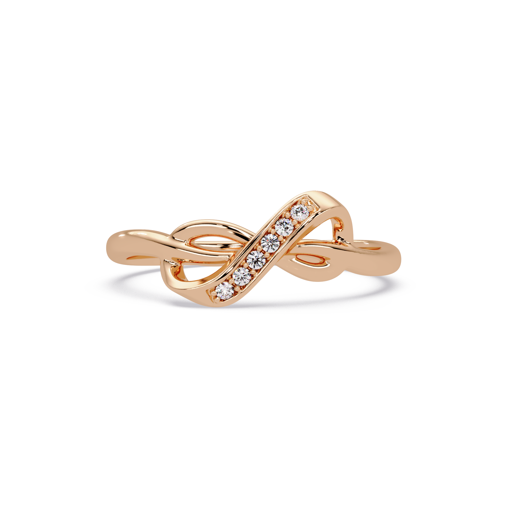 Elegant Diamond Infinity Wave Ring