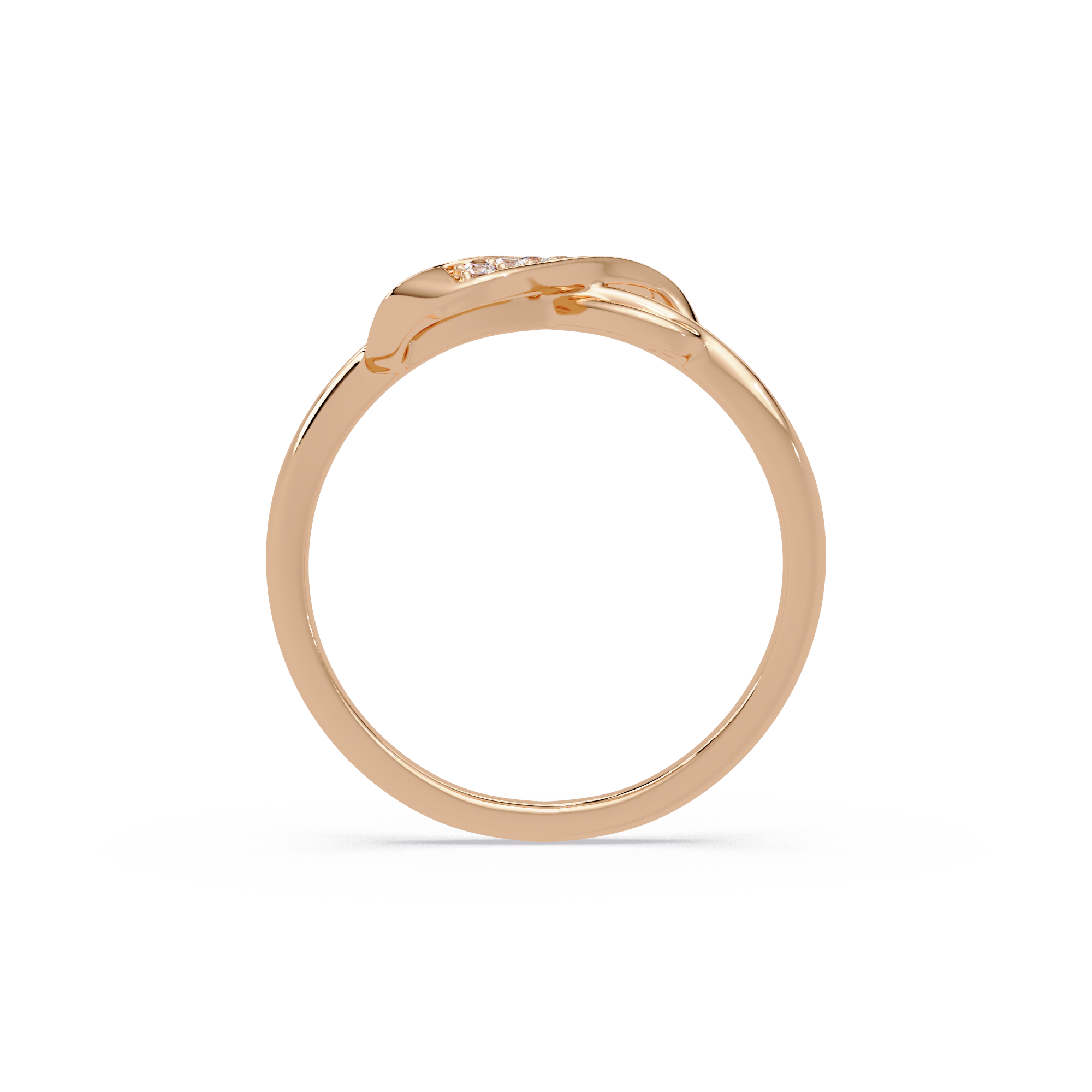 Elegant Diamond Infinity Wave Ring