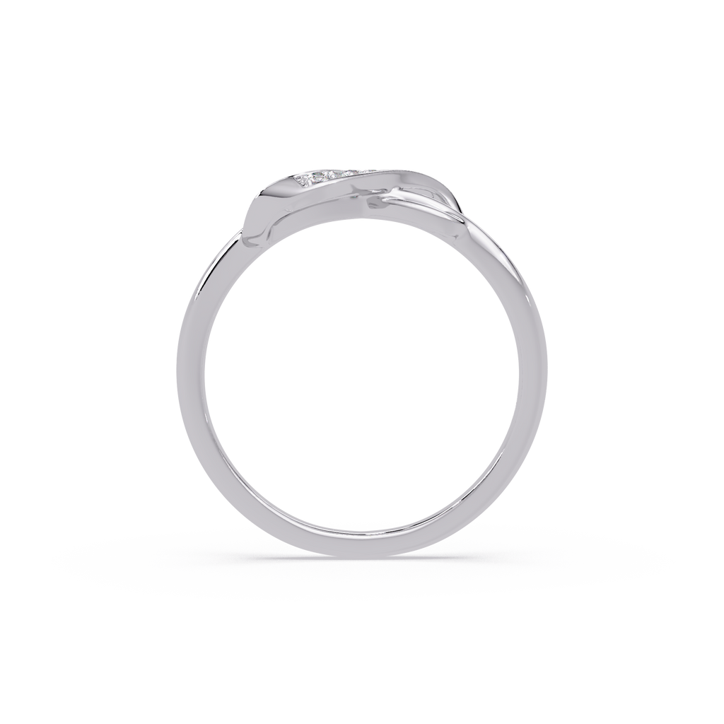 Elegant Diamond Infinity Wave Ring