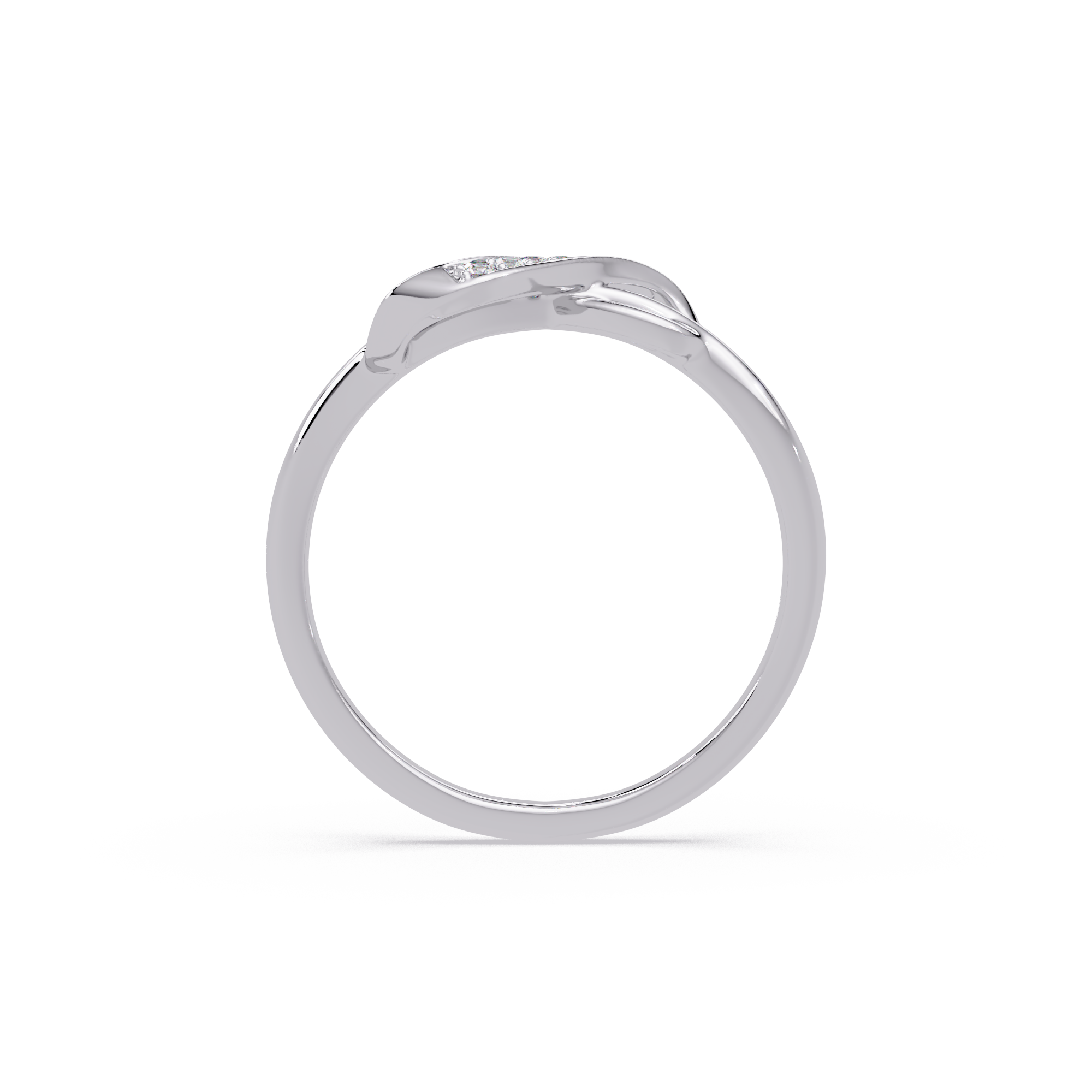 Elegant Diamond Infinity Wave Ring