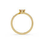 Twisted Bypass Solitaire Diamond Ring