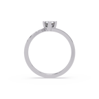 Twisted Bypass Solitaire Diamond Ring