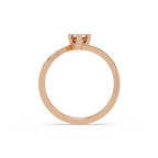 Twisted Bypass Solitaire Diamond Ring