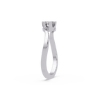 Twisted Bypass Solitaire Diamond Ring