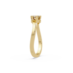 Twisted Bypass Solitaire Diamond Ring