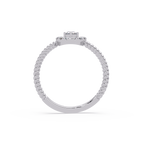 Vintage Twisted Rope Openwork Round Cut Diamond Halo Ring