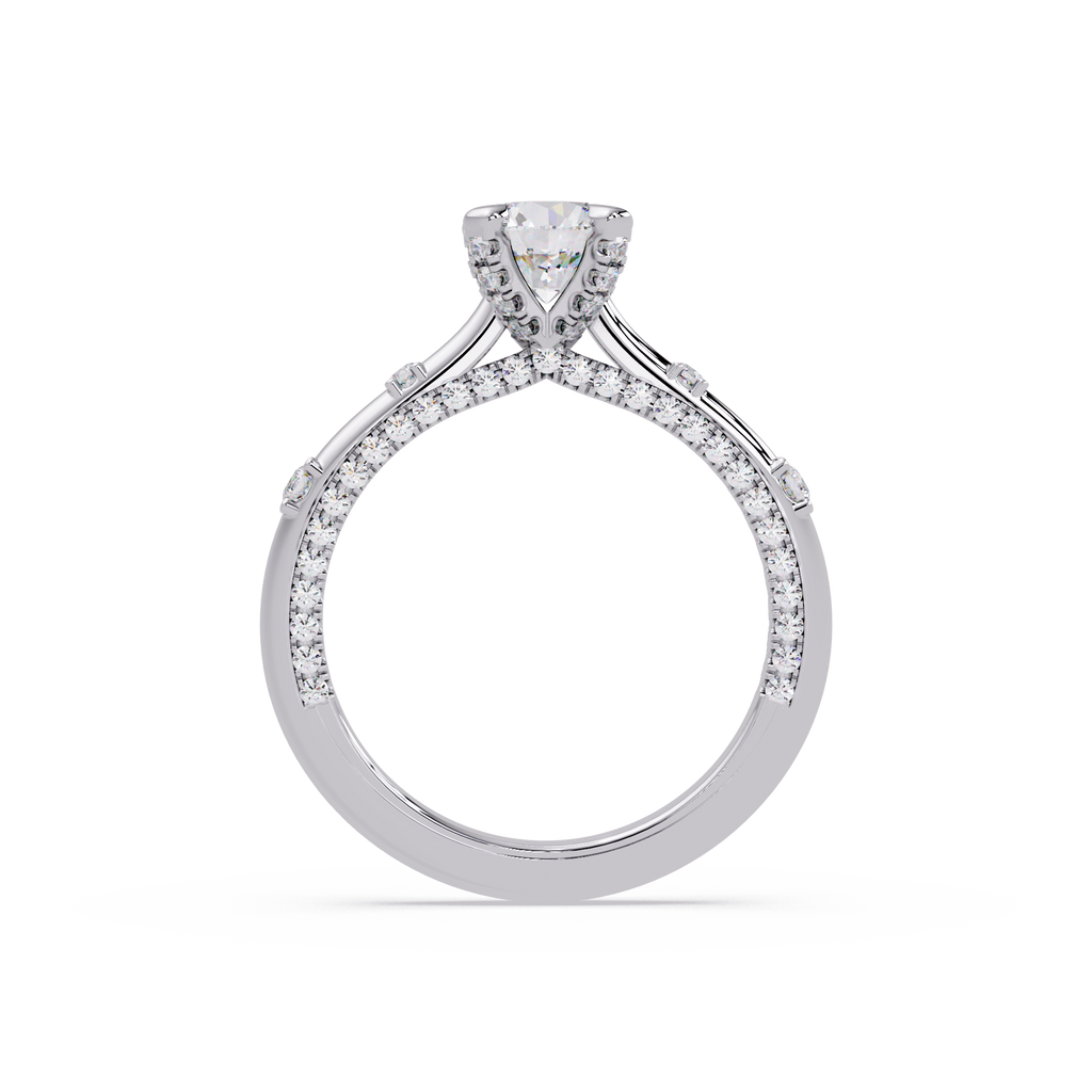 Floating Prong Solitaire Diamond Ring
