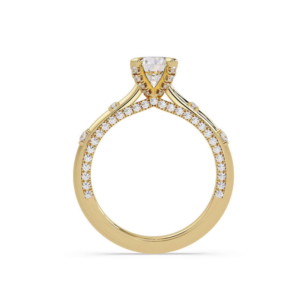 Floating Prong Solitaire Diamond Ring