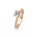 Floating Prong Solitaire Diamond Ring