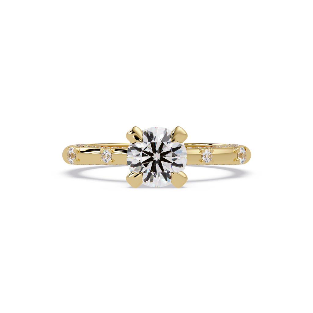Floating Prong Solitaire Diamond Ring