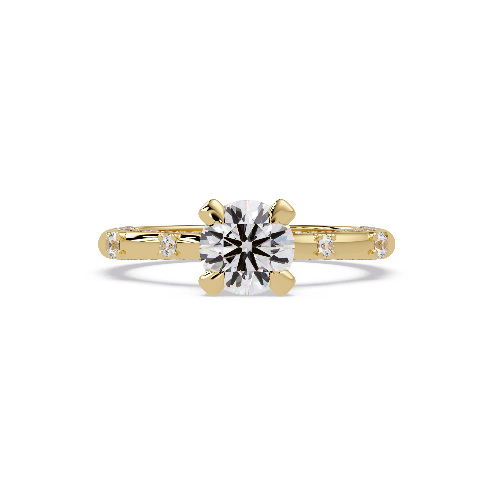 Floating Prong Solitaire Diamond Ring