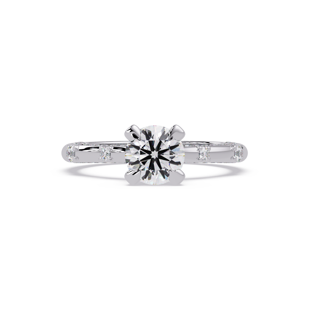 Floating Prong Solitaire Diamond Ring