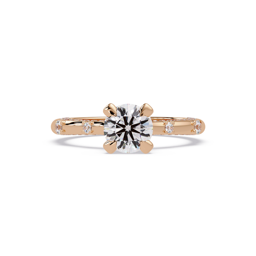 Floating Prong Solitaire Diamond Ring