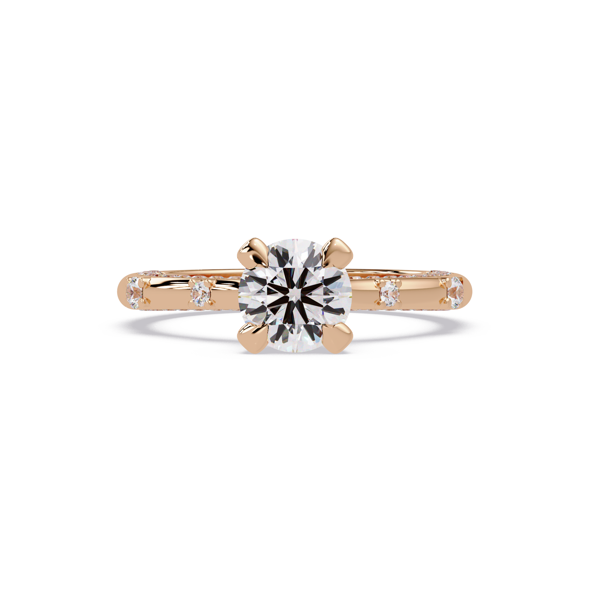 Floating Prong Solitaire Diamond Ring