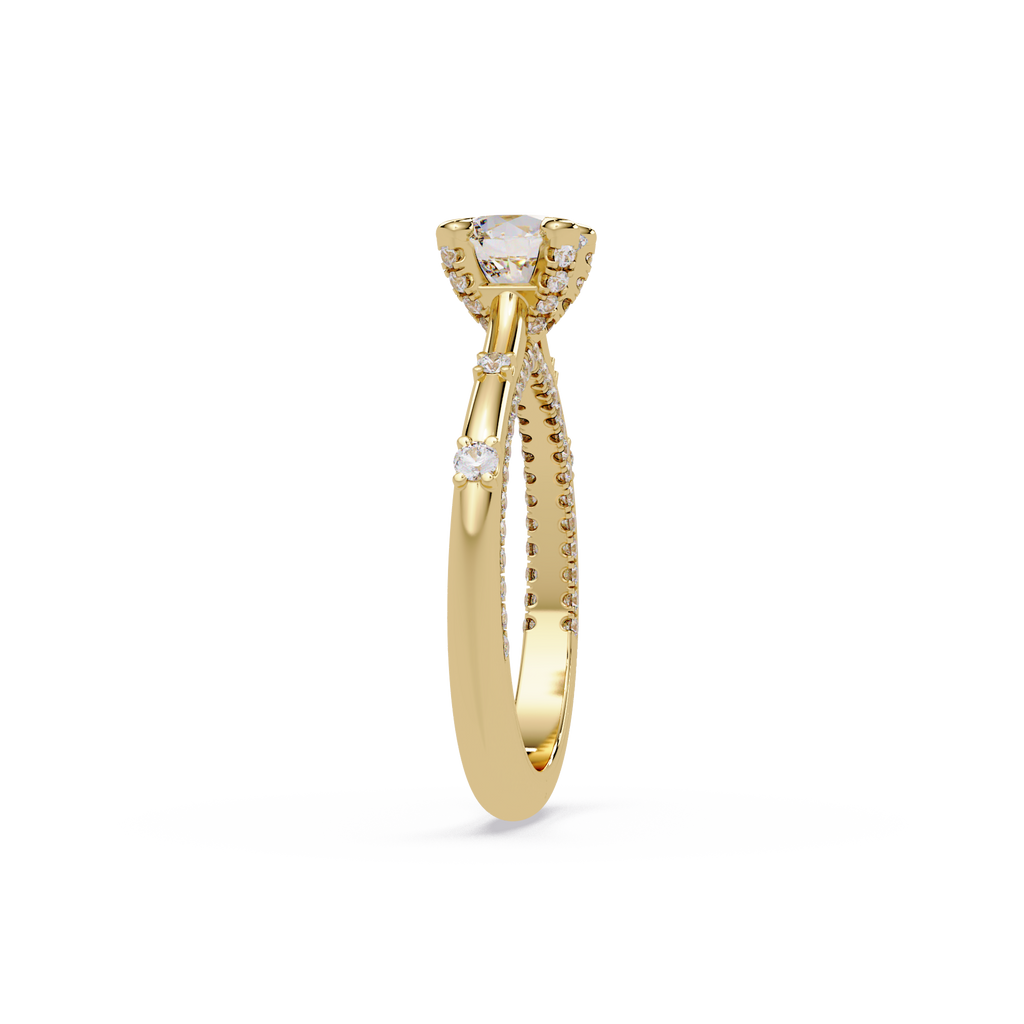 Floating Prong Solitaire Diamond Ring