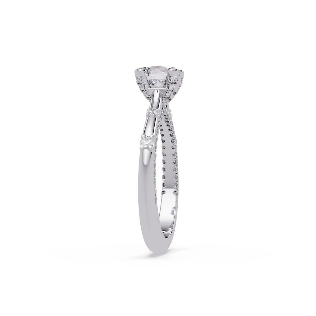 Floating Prong Solitaire Diamond Ring