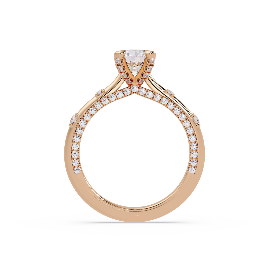 Floating Prong Solitaire Diamond Ring