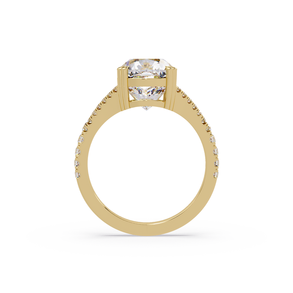 Vintage Cushion Cut Solitaire Engagement Ring