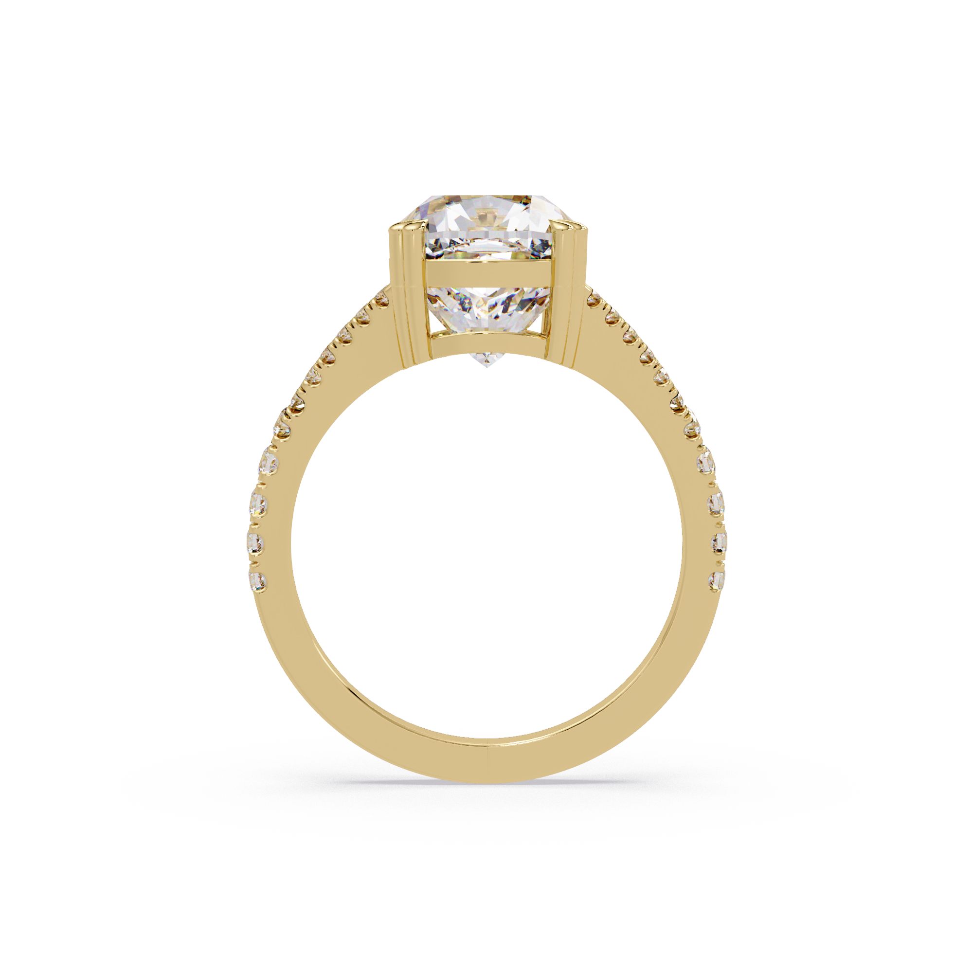 Vintage Cushion Cut Solitaire Engagement Ring