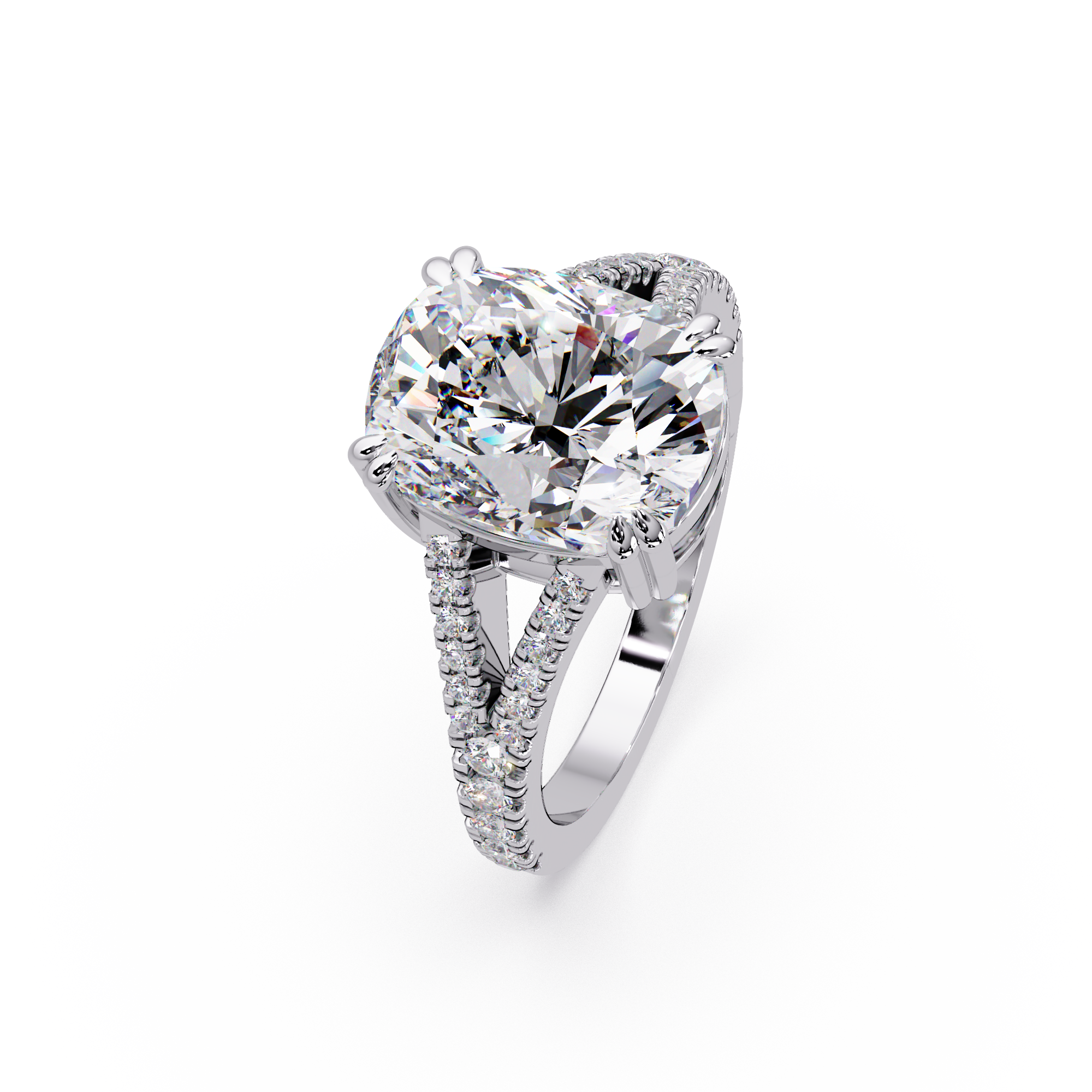 Vintage Cushion Cut Solitaire Engagement Ring