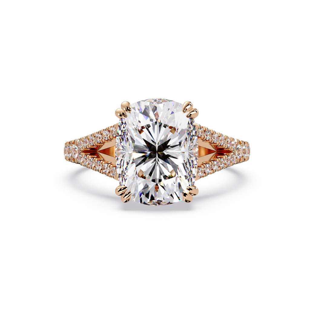 Vintage Cushion Cut Solitaire Engagement Ring