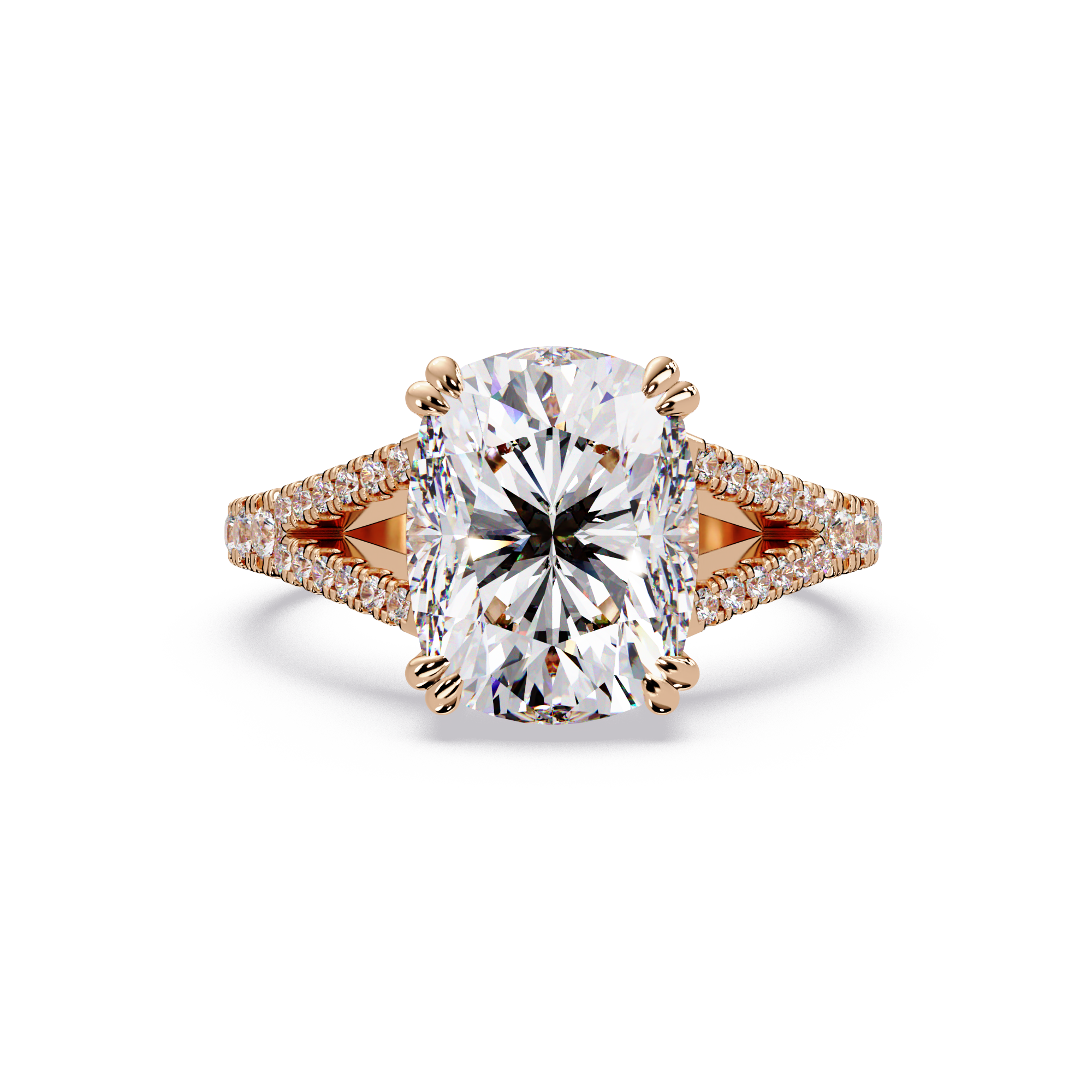 Vintage Cushion Cut Solitaire Engagement Ring