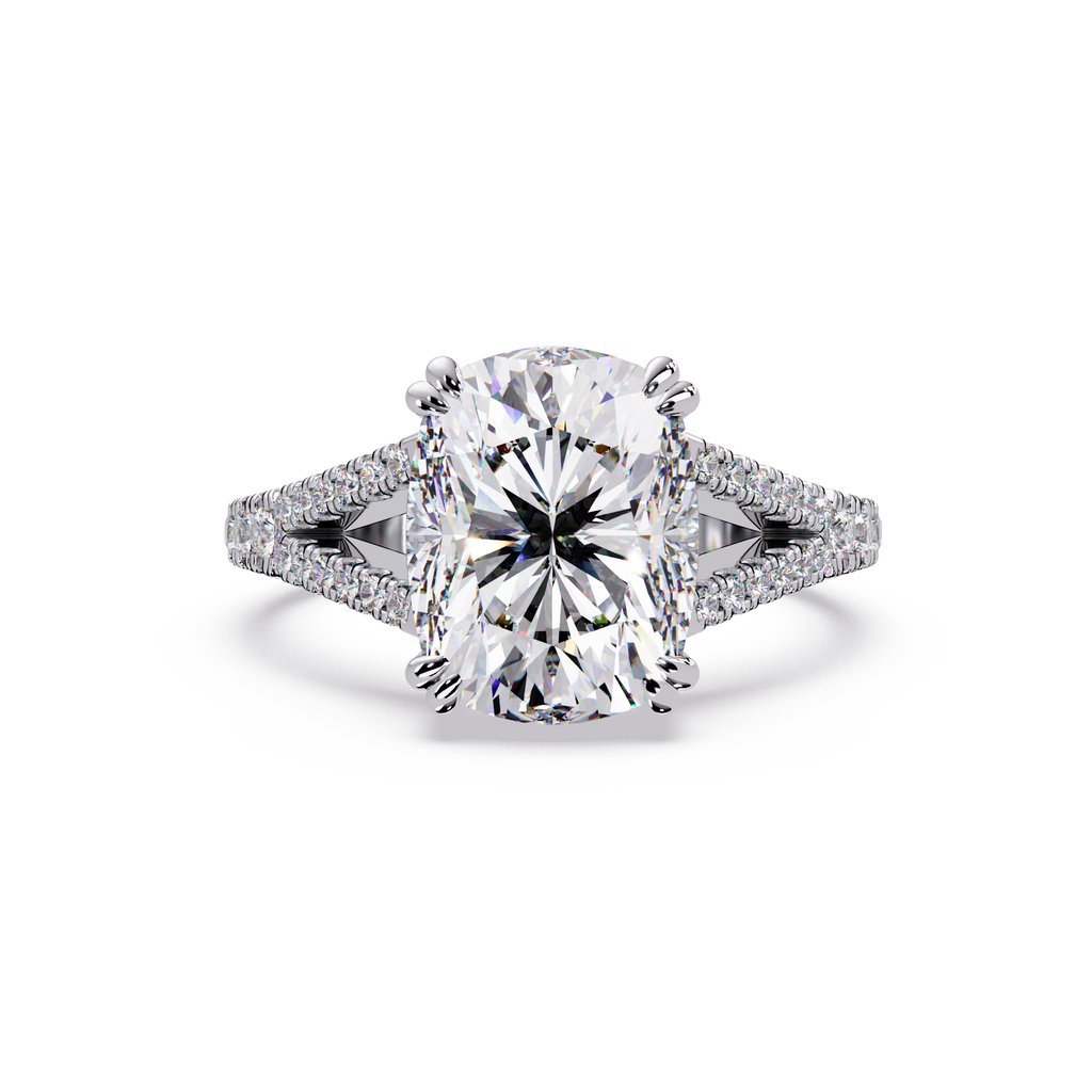 Vintage Cushion Cut Solitaire Engagement Ring