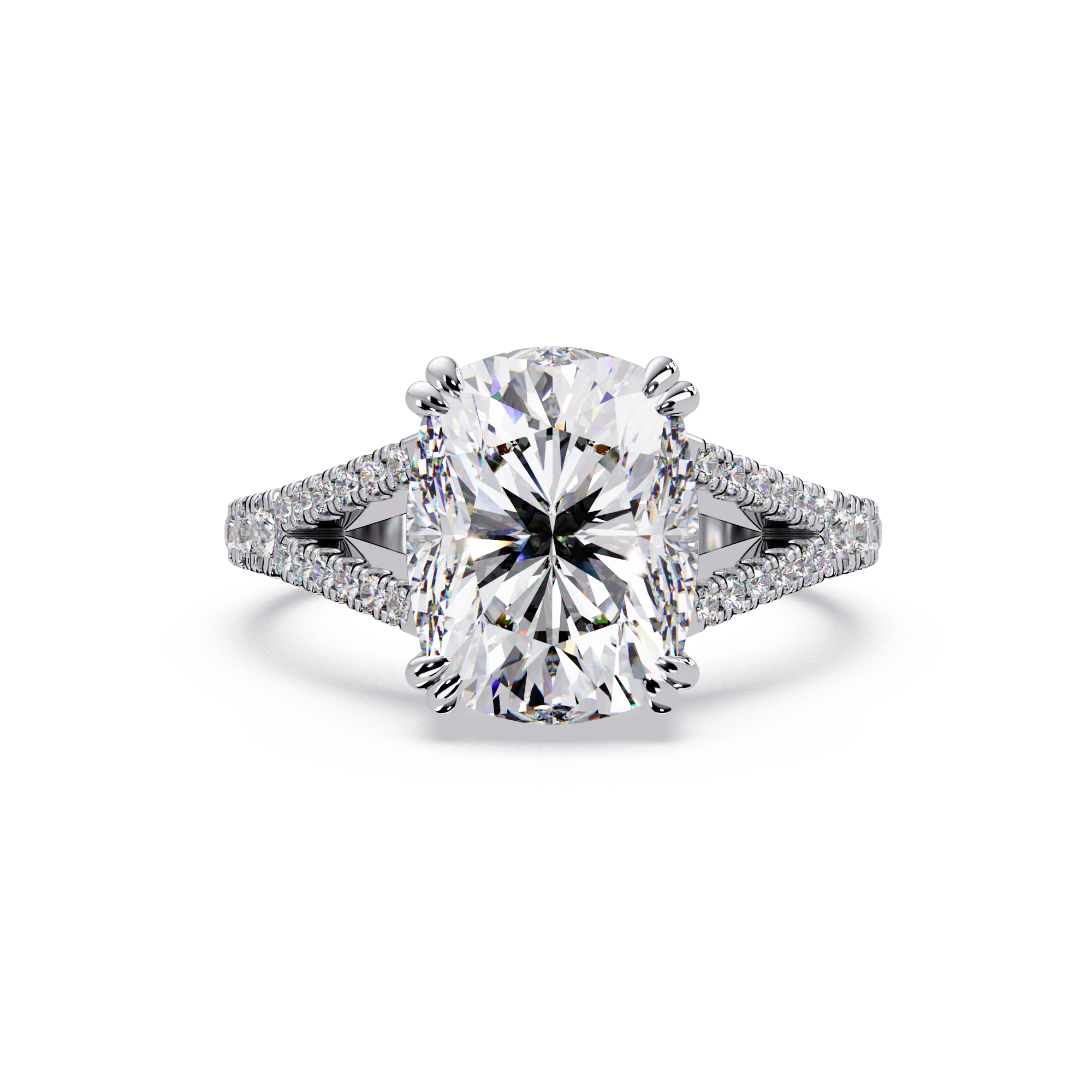 Vintage Cushion Cut Solitaire Engagement Ring