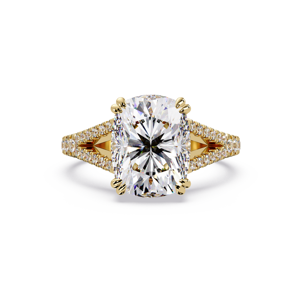Vintage Cushion Cut Solitaire Engagement Ring