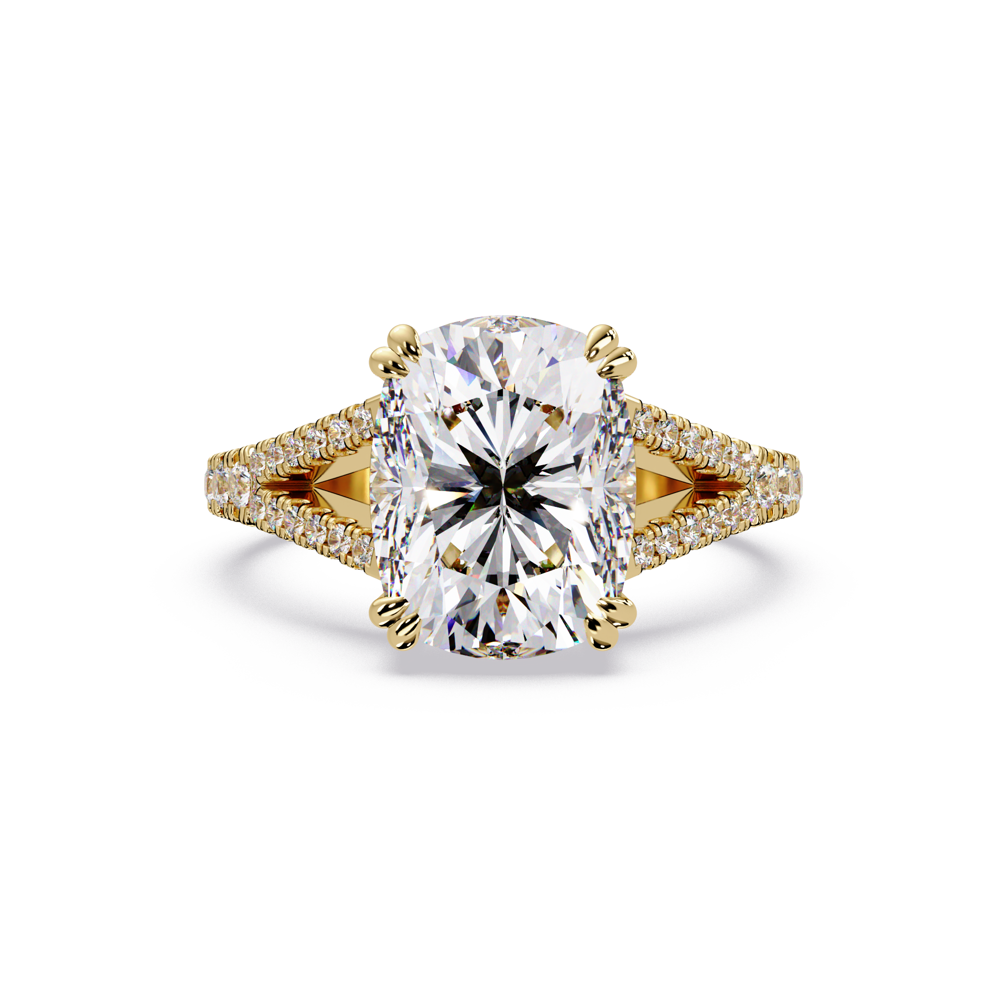 Vintage Cushion Cut Solitaire Engagement Ring