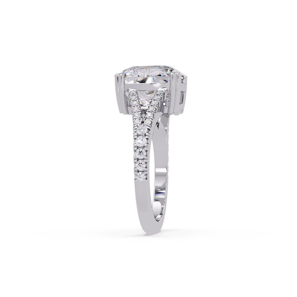 Vintage Cushion Cut Solitaire Engagement Ring
