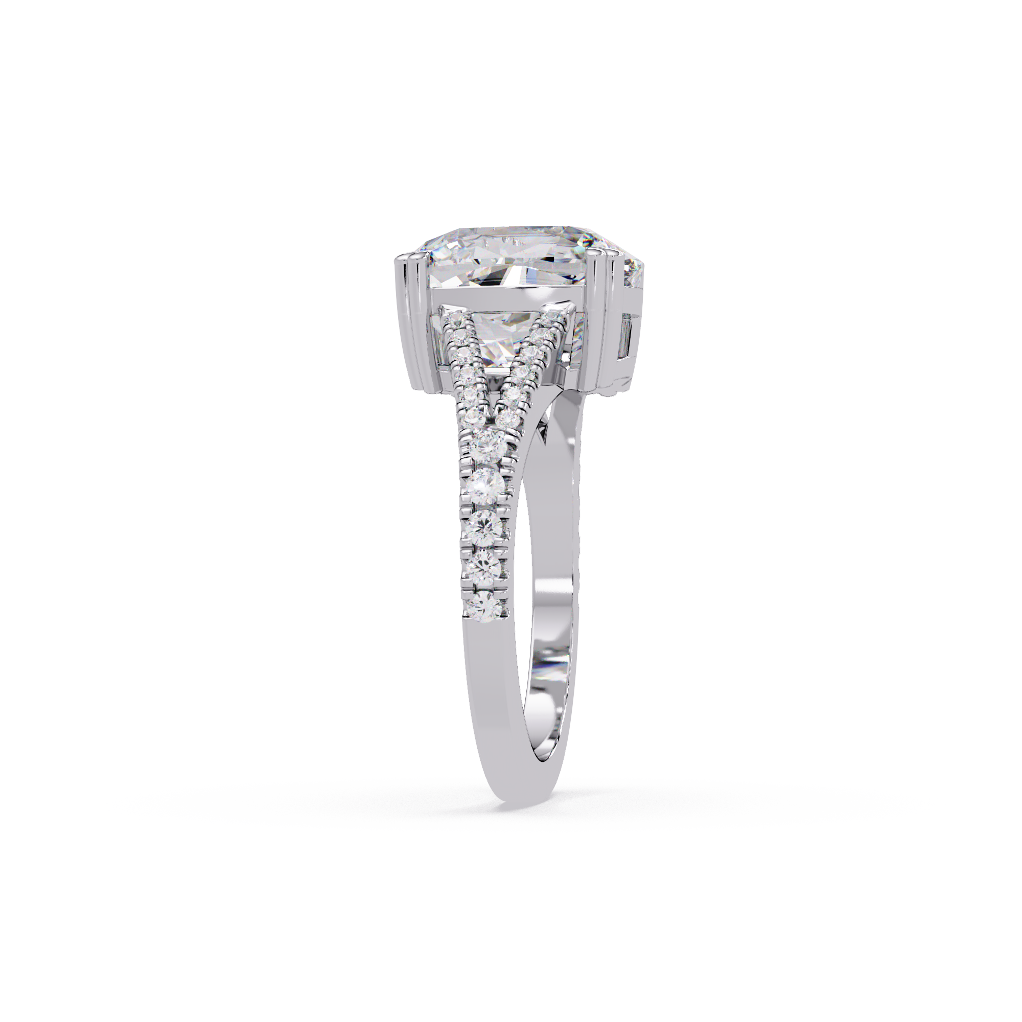 Vintage Cushion Cut Solitaire Engagement Ring