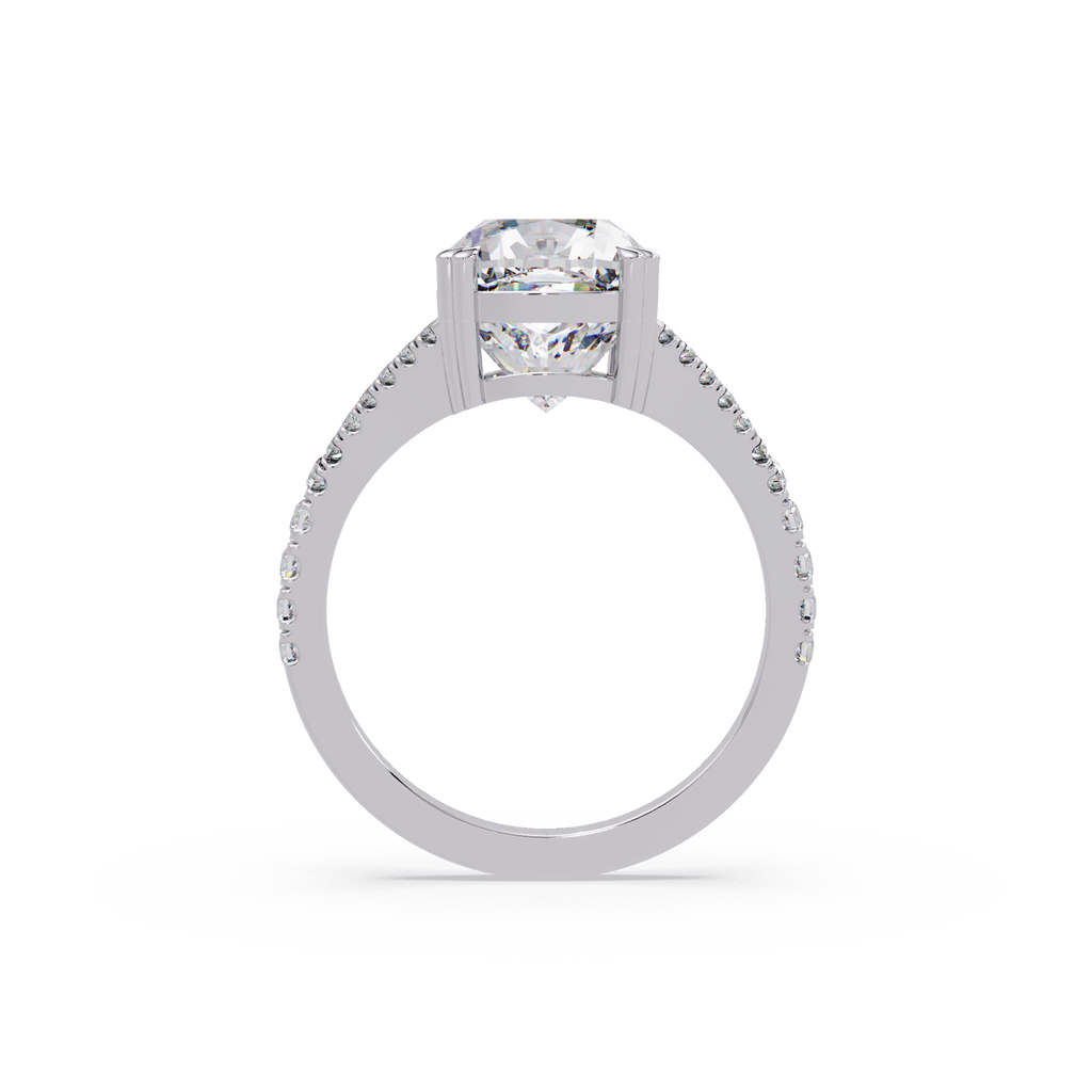 Vintage Cushion Cut Solitaire Engagement Ring