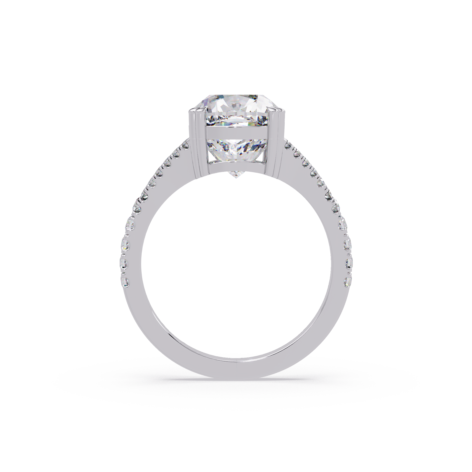 Vintage Cushion Cut Solitaire Engagement Ring