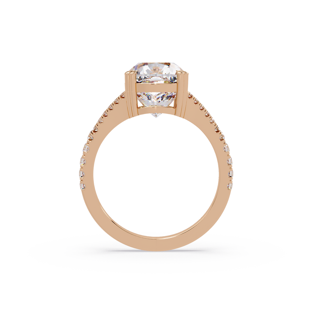 Vintage Cushion Cut Solitaire Engagement Ring