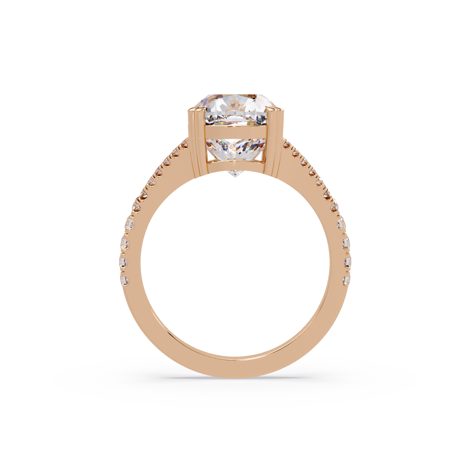 Vintage Cushion Cut Solitaire Engagement Ring