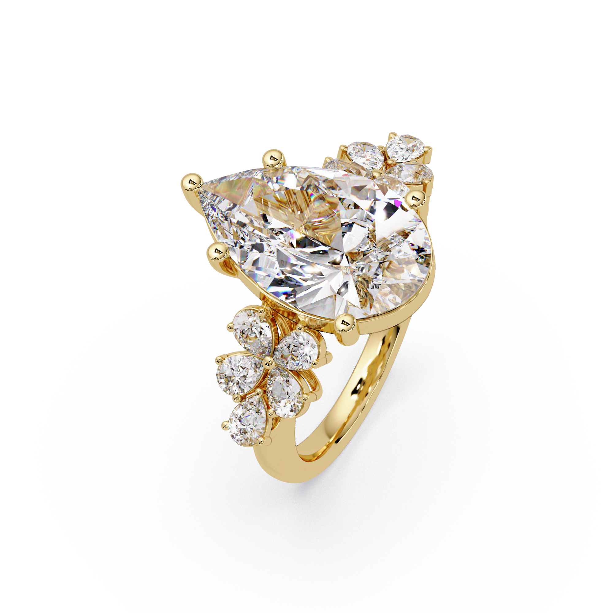 Pear Cut Diamond Engagement Ring