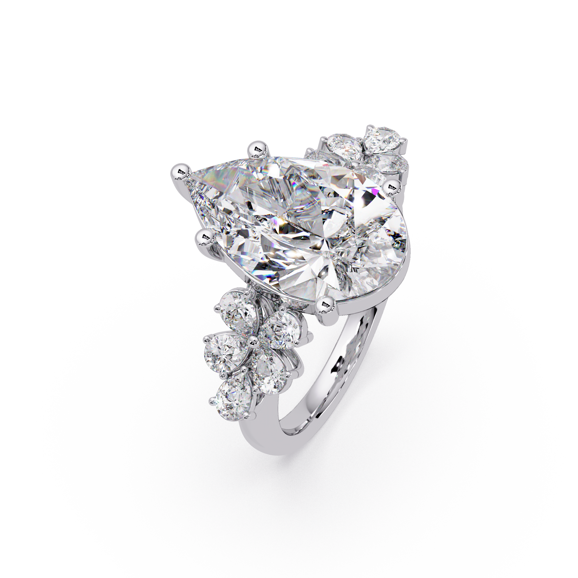 Pear Cut Diamond Engagement Ring
