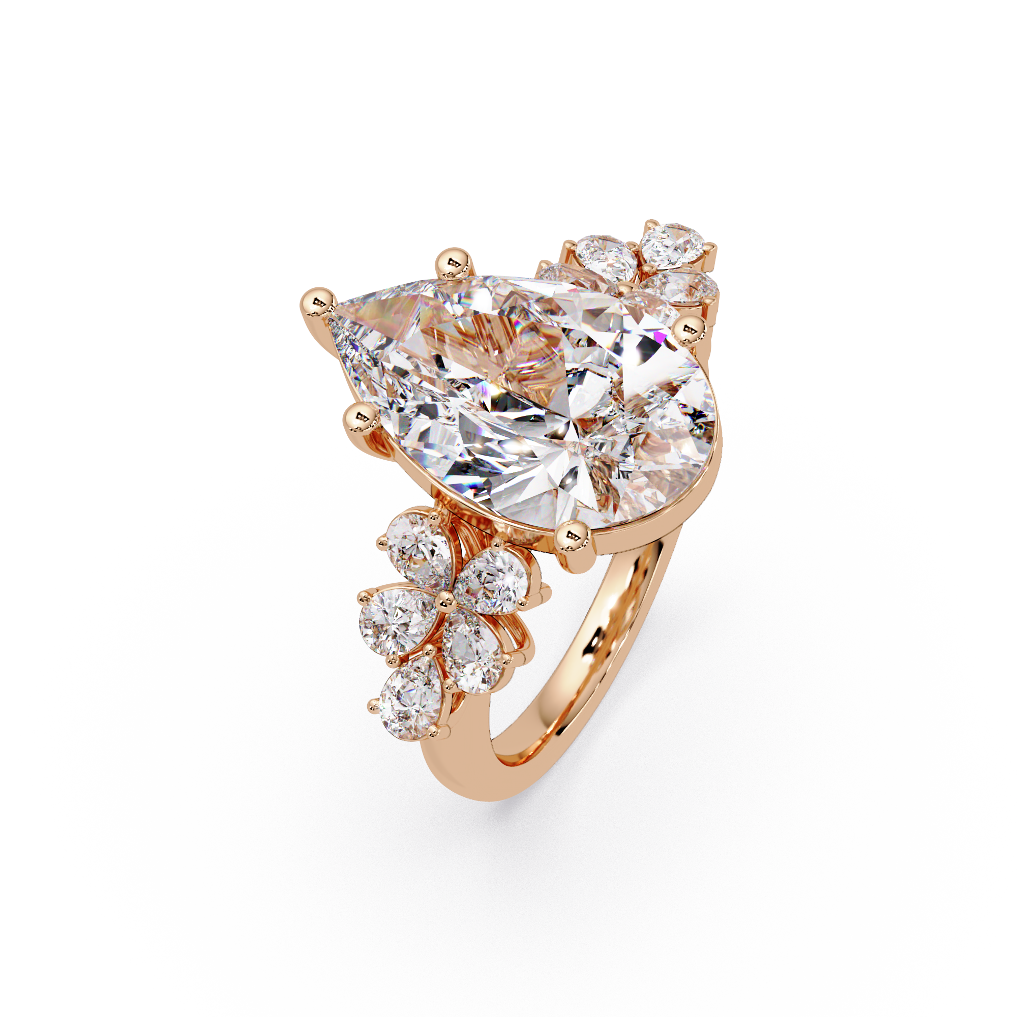 Pear Cut Diamond Engagement Ring