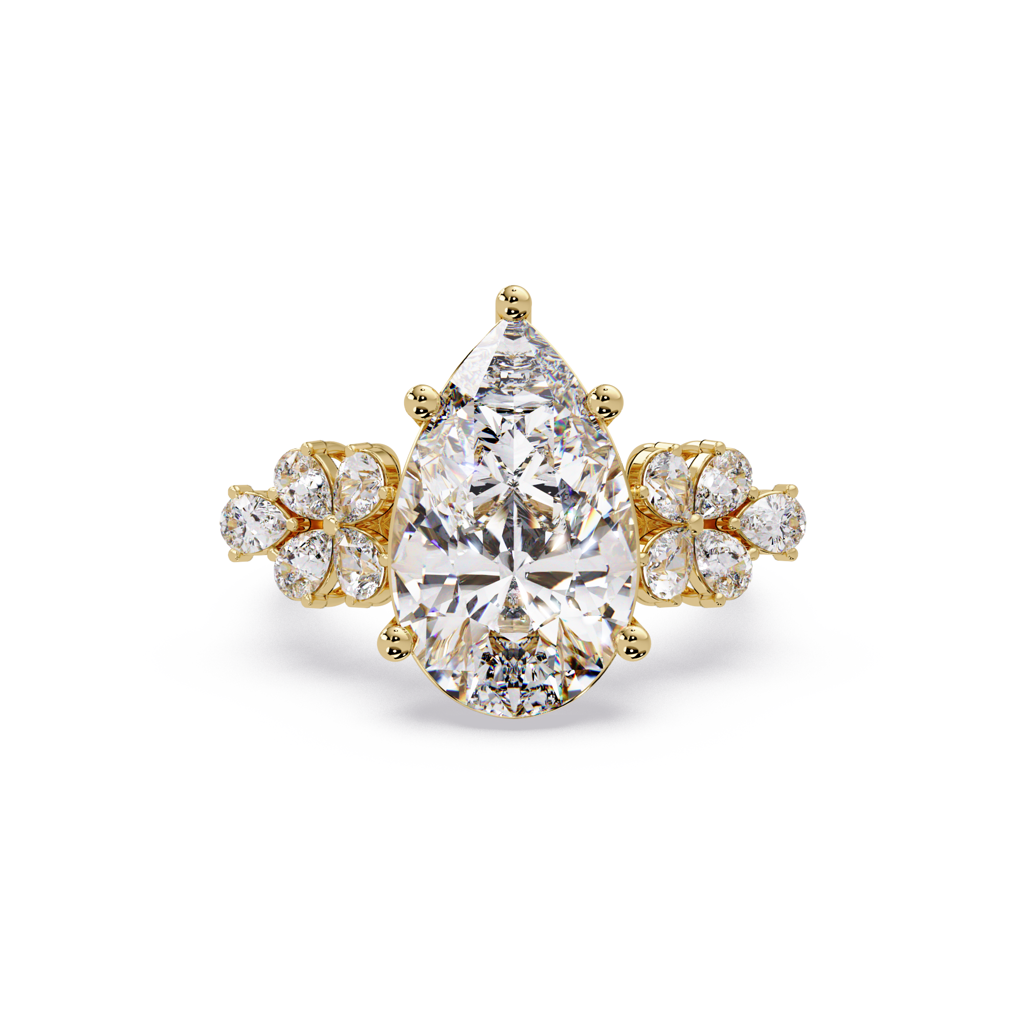 Pear Cut Diamond Engagement Ring