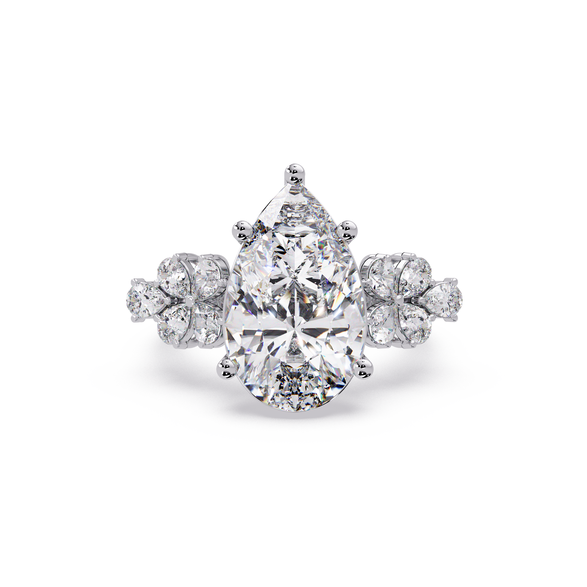 Pear Cut Diamond Engagement Ring