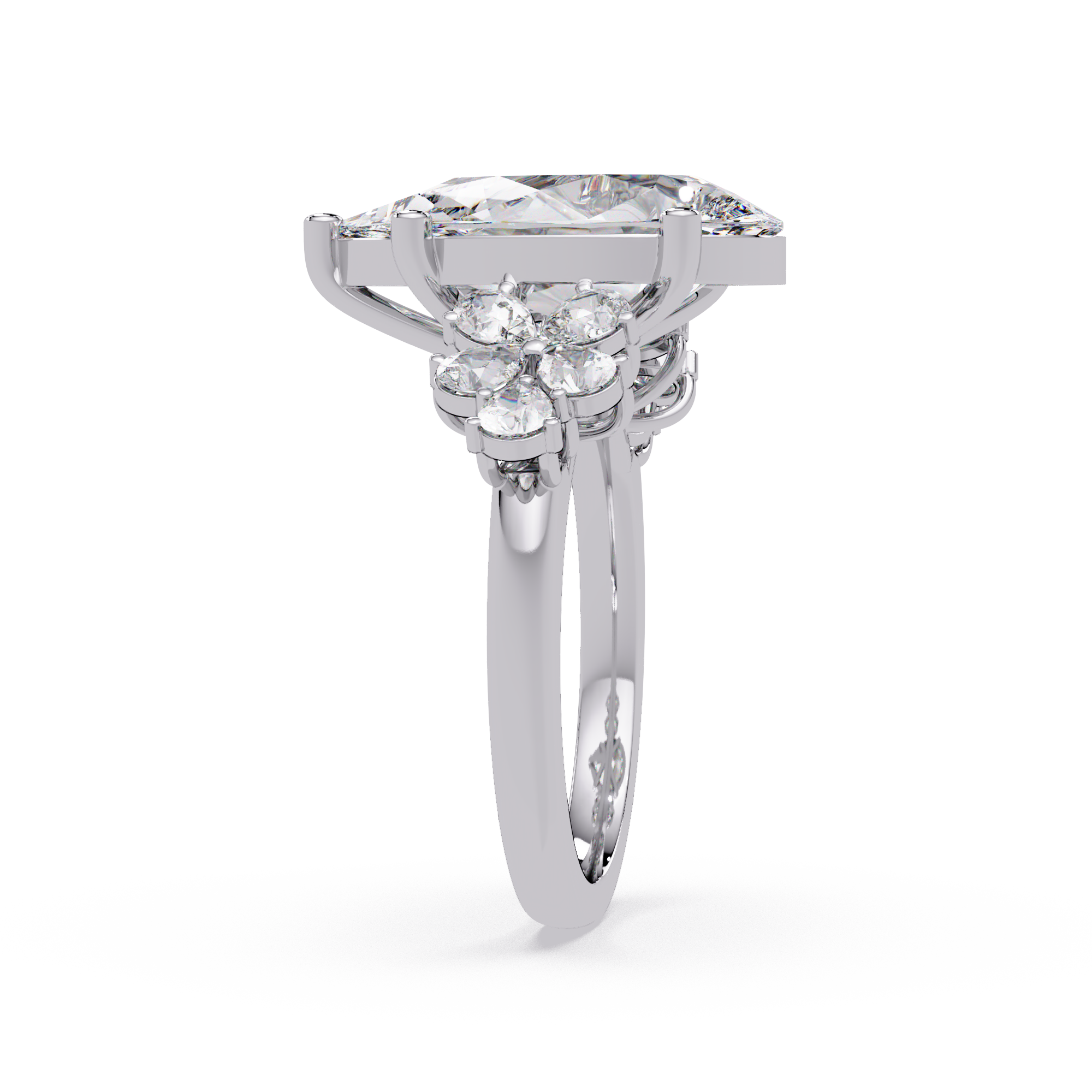 Pear Cut Diamond Engagement Ring