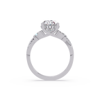 Vintage Oval Hidden Halo Solitaire Ring